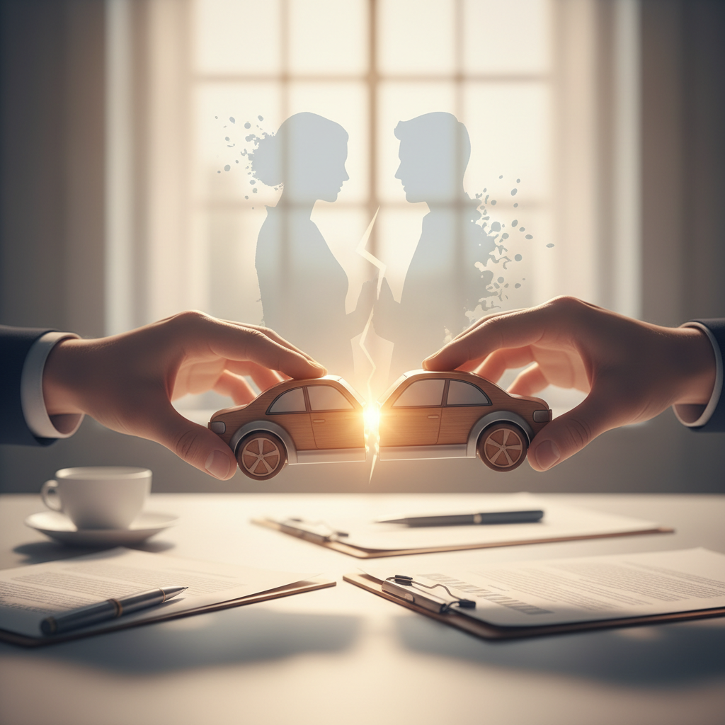 Auto bij scheiding: Wie krijgt de wagen? - Illustratie over auto echtscheiding in België
