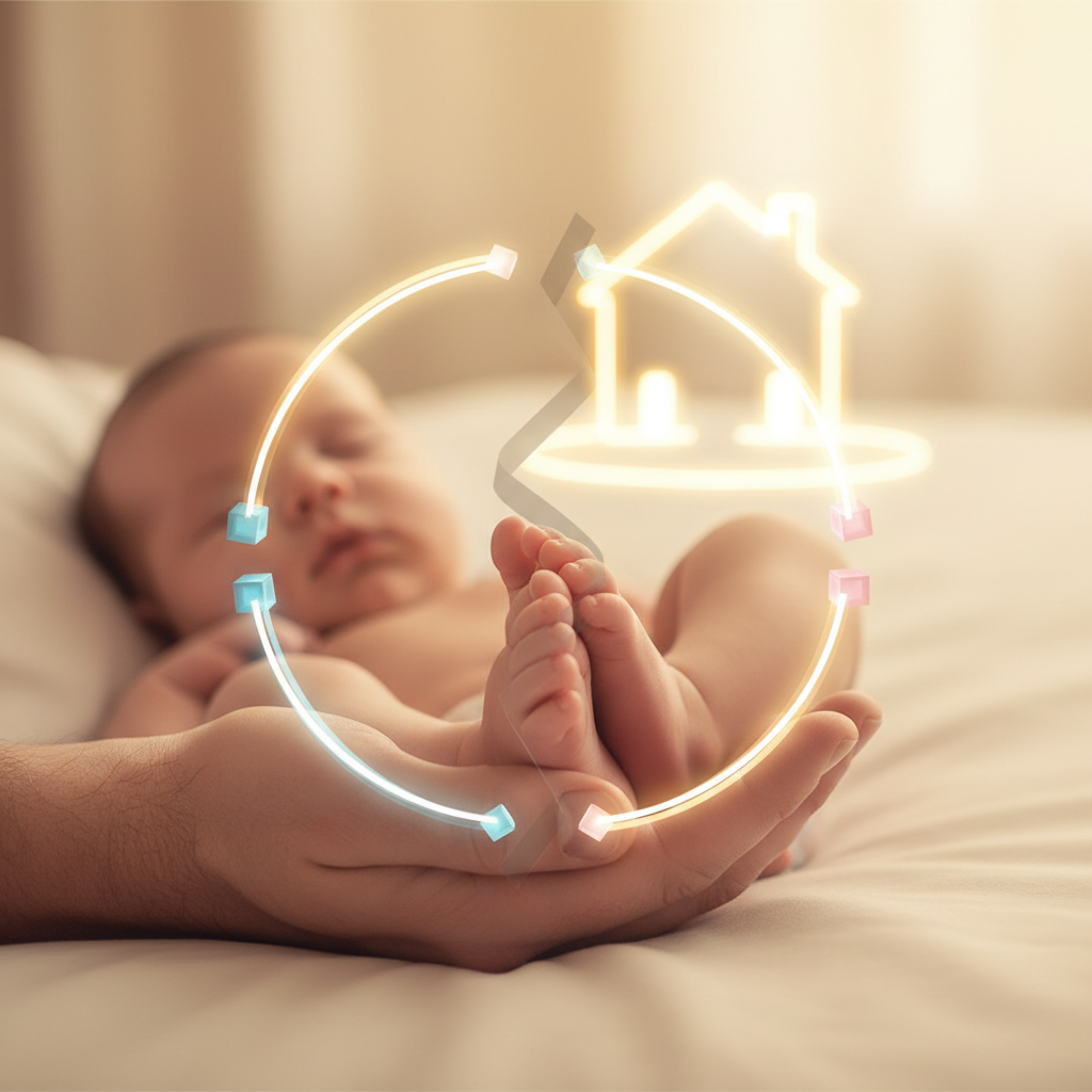 Baby en scheiding: Co-ouderschap met zuigeling - Illustratie over baby coouderschap in België