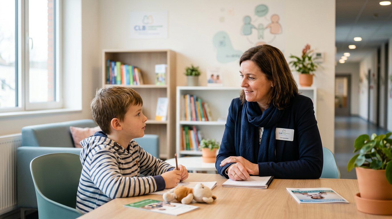 Kinderen en de rol van de CLB bij scheiding - Illustratie over CLB scheiding in België