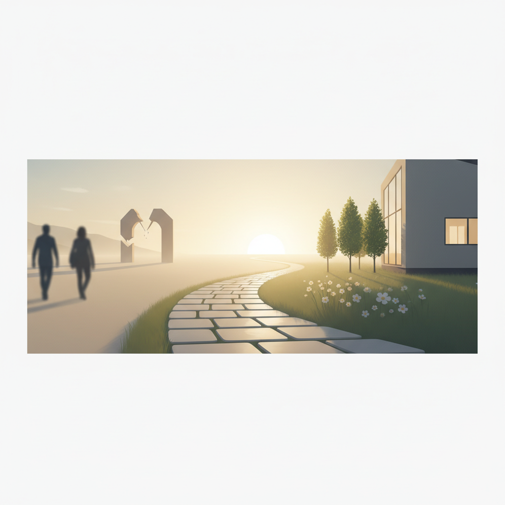 Nieuw leven opbouwen na scheiding: Stappenplan - Illustratie over nieuw leven in België