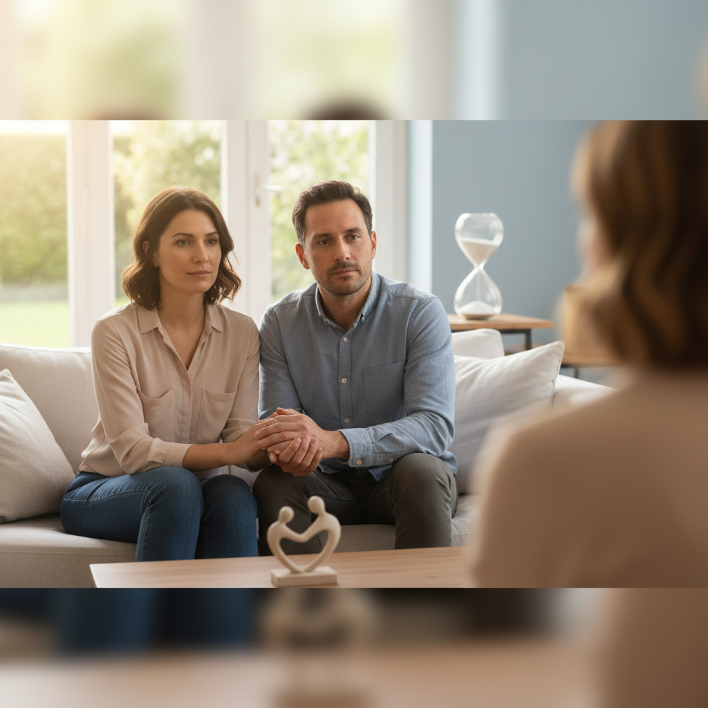 Relatietherapie als laatste poging vóór scheiding - Illustratie over relatietherapie in België