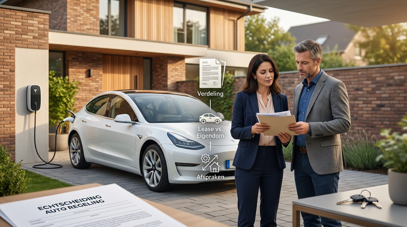 Scheiding en elektrische auto: Lease en eigendom - Illustratie over elektrische auto scheiding in België