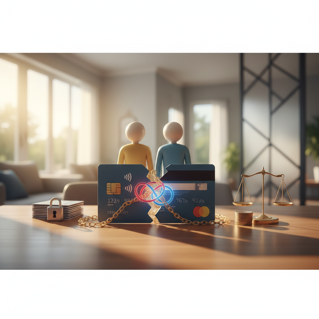 Afbeelding bij artikel: Creditcard schulden bij scheiding: Wie betaalt?