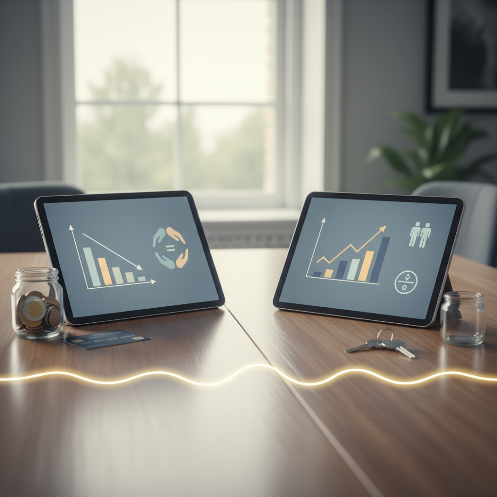 Gemeenschappelijke bankrekening splitsen na scheiding - Illustratie over bankrekening in België