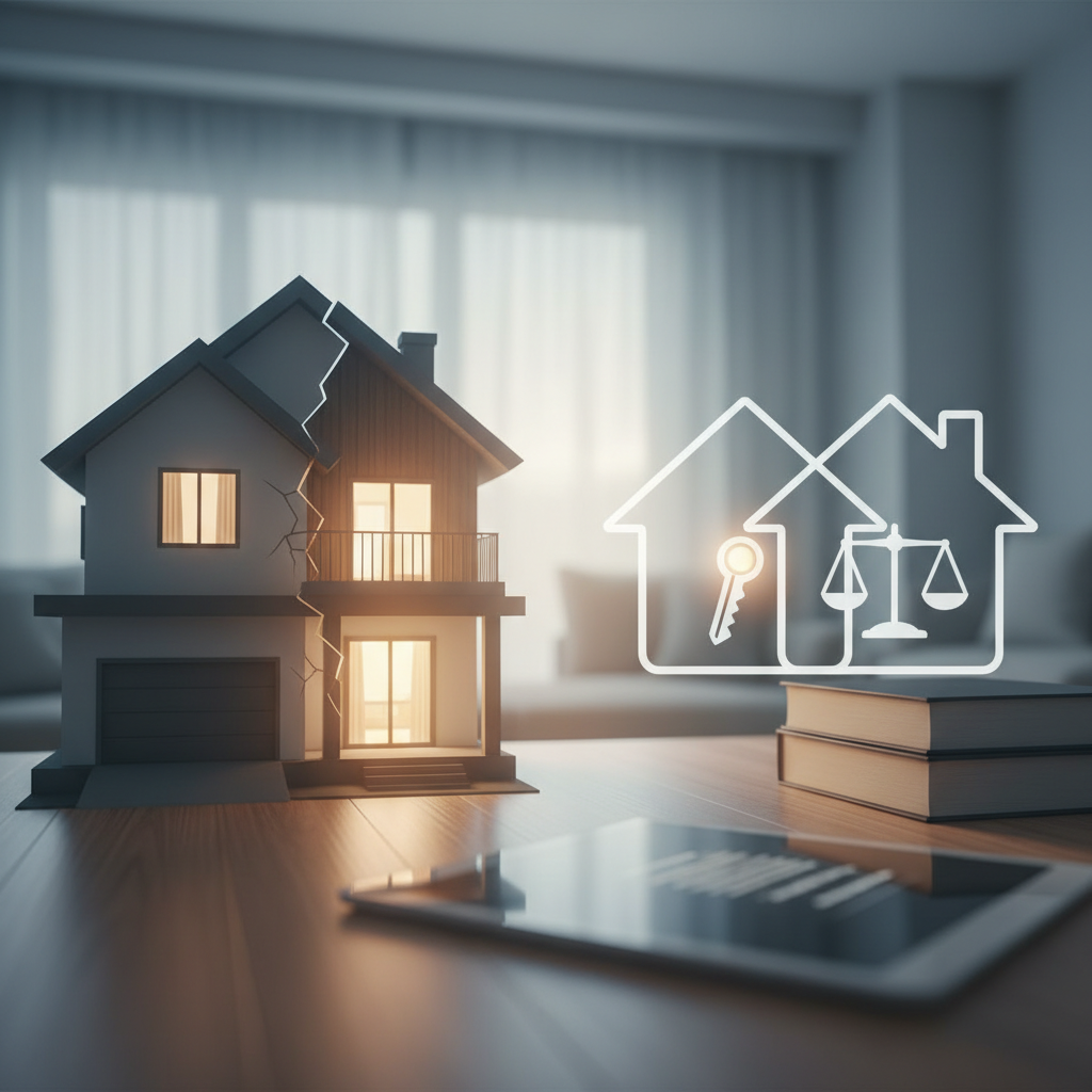 Gezinswoning na scheiding: Wie mag blijven wonen? - Illustratie over gezinswoning scheiding in België