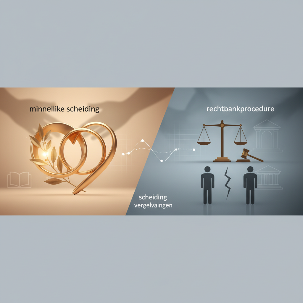 Minnelijke scheiding vs rechtbankprocedure: Verschil? - Illustratie over minnelijke scheiding in België