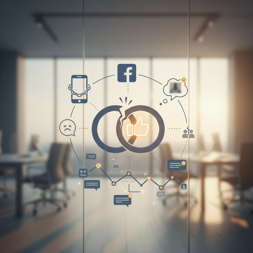 Scheiding en sociale media: Risicos en valkuilen - Illustratie over scheiding social media in België