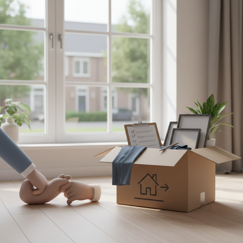 Verhuizen na scheiding: Praktische checklist - Illustratie over verhuizen scheiding in België